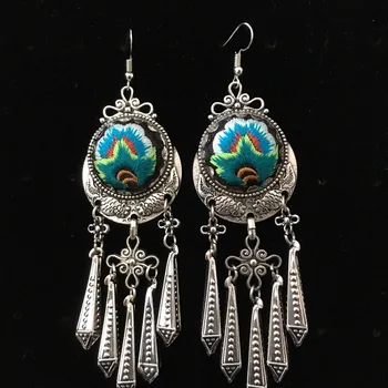 CHINA THAILAND BOHO VINTAGE TIBETAN SILVER TASSELS EAR HOOK TRIBAL EARRINGS HANDMADE BLUE FLOWER LONG HANGING EARRINGS
CHINA THAILAND BOHO VINTAGE TIBETAN SILVER TASSELS EAR HOOK TRIBAL EARRINGS HANDMADE BLUE FLOWER LONG HANGING EARRINGS