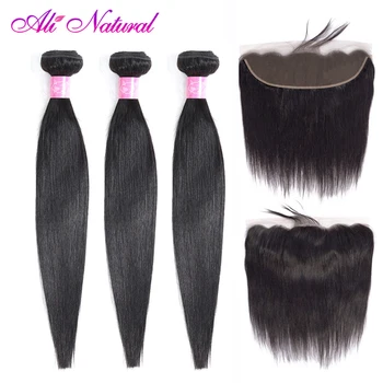 Ali Natural Peruvian Straight Hair 13x4 Lace Frontal With Baby Hair Free Part 3 Bundles Remy Human Hair Weave Bundles 
Ali Natural Peruvian Straight Hair 13x4 Lace Frontal With Baby Hair Free Part 3 Bundles Remy Human Hair Weave Bundles