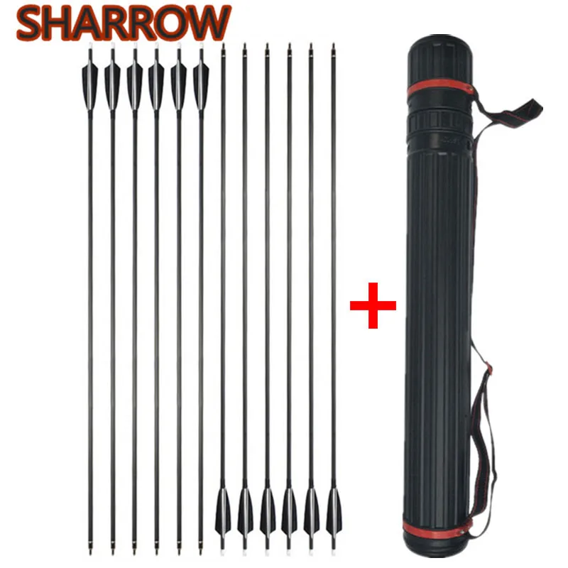 12pcs 35" Archery Carbon Arrows SP500 Target Tips Nocks 4" Turkey Feathers With Arrow Quiver For Hunting Shooting Accessories
12pcs 35" Archery Carbon Arrows SP500 Target Tips Nocks 4" Turkey Feathers With Arrow Quiver For Hunting Shooting Accessories