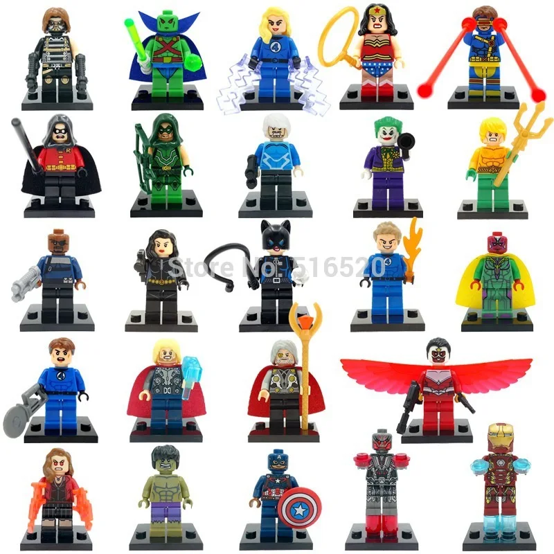 Single Super hero Winter Soldier Cyclops Arrow Martian Manhunter Catwoman Fantastic Four Building Blocks Toys Figure Legoing
Single Super hero Winter Soldier Cyclops Arrow Martian Manhunter Catwoman Fantastic Four Building Blocks Toys Figure Legoing