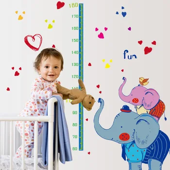 Sweet Cartoon Elephant lover Animals Zoos Wall Stickers Height Ruler for Grow Up Kids Room Baby Nursery Scale Range 60CM-180CM
Sweet Cartoon Elephant lover Animals Zoos Wall Stickers Height Ruler for Grow Up Kids Room Baby Nursery Scale Range 60CM-180CM