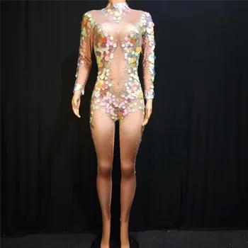 S47 Sexy female dance costume colorful sequins jumpsuit women singer stretch drill leotard tights sleeve rhinestones outfit bar
S47 Sexy female dance costume colorful sequins jumpsuit women singer stretch drill leotard tights sleeve rhinestones outfit bar