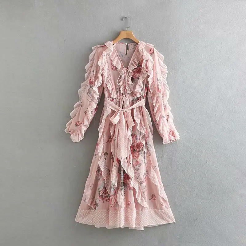 2019 Western Style Spring And Summer WOMEN'S Dress New Style Multi-Level Flounced Splicing Dress
2019 Western Style Spring And Summer WOMEN'S Dress New Style Multi-Level Flounced Splicing Dress