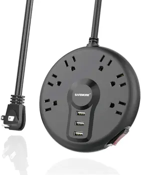 Travel Power Strip with USB,Desktop Flat Plug Extension Cord 6.5FT/2M,6-Outlets with 3 USB Charging Station
Travel Power Strip with USB,Desktop Flat Plug Extension Cord 6.5FT/2M,6-Outlets with 3 USB Charging Station