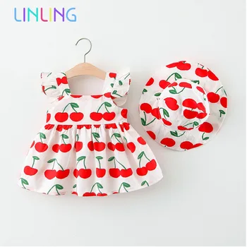 2020 Summer girl's skirt Print Girl Skirt With Hat Ruffle short sleeve New summer girls' Skirt Summer Dressed 
2020 Summer girl's skirt Print Girl Skirt With Hat Ruffle short sleeve New summer girls' Skirt Summer Dressed
