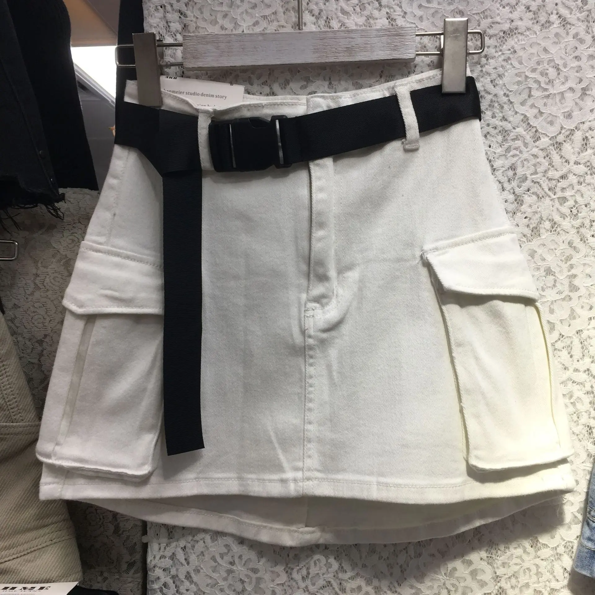 European Goods Workwear Short Skirt Women's Spring And Autumn 2020 New Style Casual A- line Short Skirt Cool kou dai kuan Cowboy
European Goods Workwear Short Skirt Women's Spring And Autumn 2020 New Style Casual A- line Short Skirt Cool kou dai kuan Cowboy