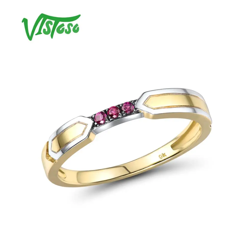 VISTOSO Genuine 9K 375 Yellow Gold lab Created Ruby Ring For Woman Lady Engagement Anniversary Lovely Trendy Fine Jewelry
VISTOSO Genuine 9K 375 Yellow Gold lab Created Ruby Ring For Woman Lady Engagement Anniversary Lovely Trendy Fine Jewelry