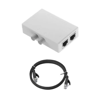 RJ45 Splitter Selector Switch, 2 Port Network Switch Splitter Selector Hub Ethernet Mini Switch Box
RJ45 Splitter Selector Switch, 2 Port Network Switch Splitter Selector Hub Ethernet Mini Switch Box