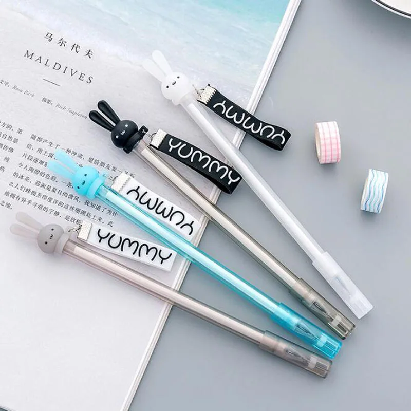 4pc Kawaii Long Ears Rabbit Gel Pen Cartoon Office School Supplies Black Pen Cute Accessories Korean Stationery
4pc Kawaii Long Ears Rabbit Gel Pen Cartoon Office School Supplies Black Pen Cute Accessories Korean Stationery