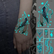 Glowing Feather Tattoos Wings Butterfly Mermaid Waterproof Temporary Tattoo Stickers Women Men Hand Neck Body Art Luminous Tatto 
Glowing Feather Tattoos Wings Butterfly Mermaid Waterproof Temporary Tattoo Stickers Women Men Hand Neck Body Art Luminous Tatto