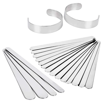 20 Pieces Bracelet Blanks Stainless Steel Blanks DIY Bangle Blanks Cuff Bangle Bracelet for DIY Jewelry Gifts Making
20 Pieces Bracelet Blanks Stainless Steel Blanks DIY Bangle Blanks Cuff Bangle Bracelet for DIY Jewelry Gifts Making