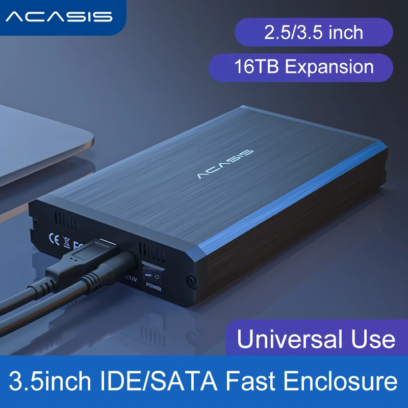 

Acasis HDD Case 2.5/3.5 inch IDE/SATA Adapter Hard Drive Enclosure for SSD Disk HDD Box USB 2.0 HD External HDD Enclosure 16TB