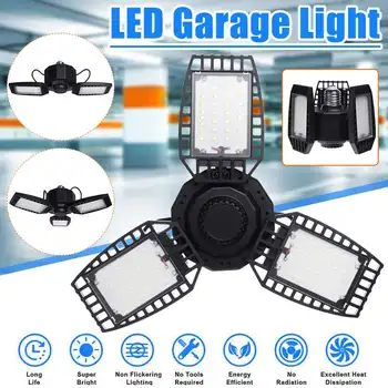 LED Garage Light 360 Degrees Deformable Ceiling Light For Home Warehouse Workshop Folding Three-Leaf Deformation Lamp AC85-265V
LED Garage Light 360 Degrees Deformable Ceiling Light For Home Warehouse Workshop Folding Three-Leaf Deformation Lamp AC85-265V