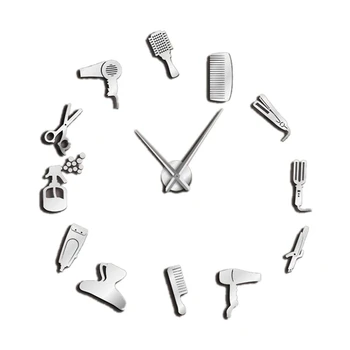Diy Barber Shop Giant Wall Clock with Mirror Effect Barber Toolkits Decorative Frameless Clock Watch Hairdresser Barber Wall Art
Diy Barber Shop Giant Wall Clock with Mirror Effect Barber Toolkits Decorative Frameless Clock Watch Hairdresser Barber Wall Art
