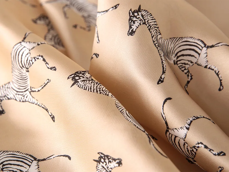 Luxury Silk Plaid Scarf - Soft Satin Neck Tie Hair Band for Women