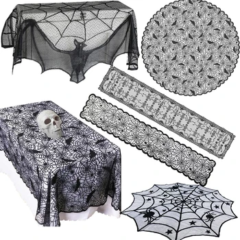 1pcs Halloween Decoration Lace Knitted Spider Web Tablecloth Table Runner Table Flag Fireplace Mantle Home Kitchen Party Supply
1pcs Halloween Decoration Lace Knitted Spider Web Tablecloth Table Runner Table Flag Fireplace Mantle Home Kitchen Party Supply