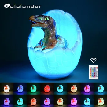 New Dinosaur Night light 3D Dinosaur Gifts for Boys Kids Dinosaur Lamp 16 Colors with Remote & Pat Control Birthday Gifts 
New Dinosaur Night light 3D Dinosaur Gifts for Boys Kids Dinosaur Lamp 16 Colors with Remote & Pat Control Birthday Gifts