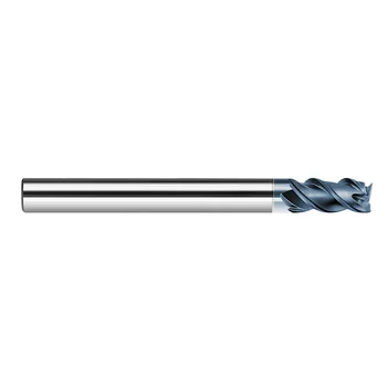 Solid carbide end mill with three blades, straight shank, long blade and flat head
Solid carbide end mill with three blades, straight shank, long blade and flat head