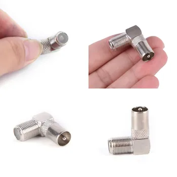 1/2pcs Aluminium Alloy 90 Degree Right Angled TV Aerial Antenna Plug Connector Adapter Plug To Socket Coax Cable RF Coaxial
1/2pcs Aluminium Alloy 90 Degree Right Angled TV Aerial Antenna Plug Connector Adapter Plug To Socket Coax Cable RF Coaxial