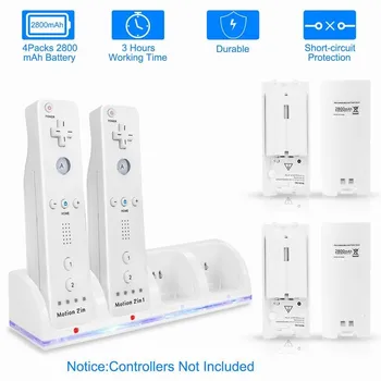 USB 4/2 Port +4/2 Batteries &LED Light Charger Stand For Nintendo Wii Remote Controller Fast Charging Dock Station game Charger
USB 4/2 Port +4/2 Batteries &LED Light Charger Stand For Nintendo Wii Remote Controller Fast Charging Dock Station game Charger