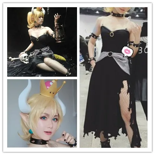 Bowsette Princess Bowser Peach Cosplay Costume Kuppa Koopa Princess King Boo Cosplay Dress Halloween Costumes for Women
Bowsette Princess Bowser Peach Cosplay Costume Kuppa Koopa Princess King Boo Cosplay Dress Halloween Costumes for Women