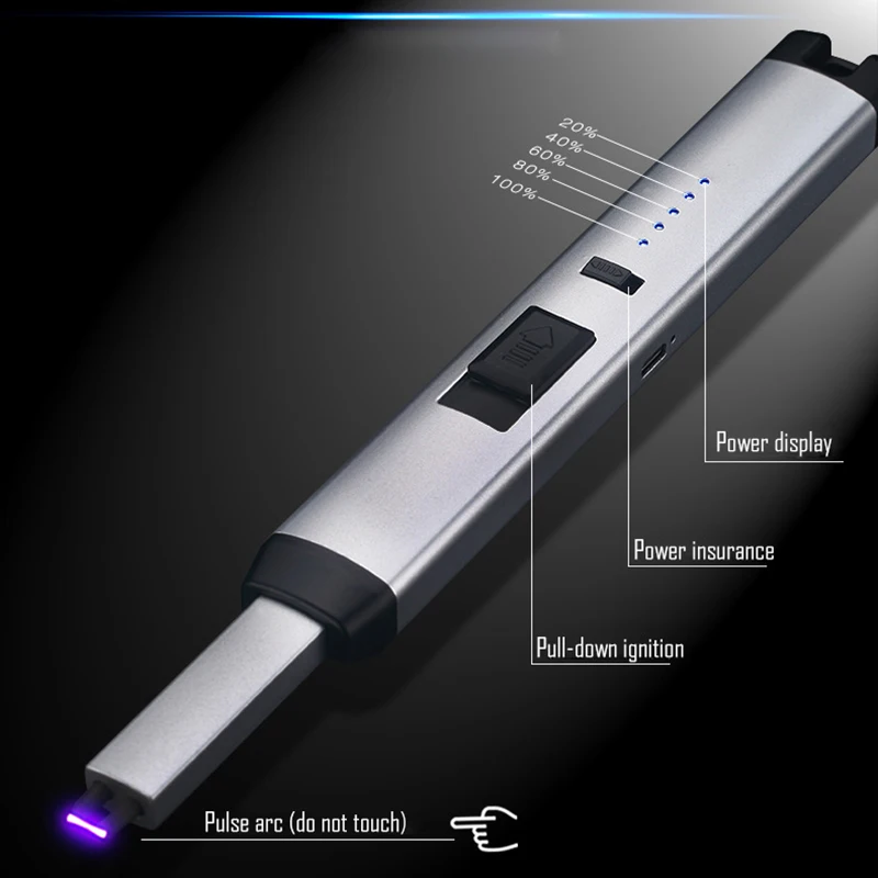 BBQ LED USB Electric Rechargeable Long Kitchen Gas Stove Lighter Windproof Plasma Arc Flameless Candle Lighters Outdoor Mini
BBQ LED USB Electric Rechargeable Long Kitchen Gas Stove Lighter Windproof Plasma Arc Flameless Candle Lighters Outdoor Mini