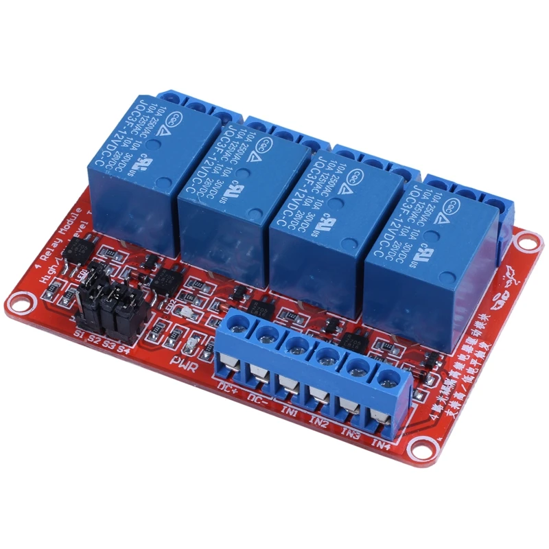 DC 12V 4-CH High Low Level Trigger Optocoupler Armored Relay Module 73 x 50 x 18 mm / 2.8 inchx 2inch x 0.71 inch Red
DC 12V 4-CH High Low Level Trigger Optocoupler Armored Relay Module 73 x 50 x 18 mm / 2.8 inchx 2inch x 0.71 inch Red