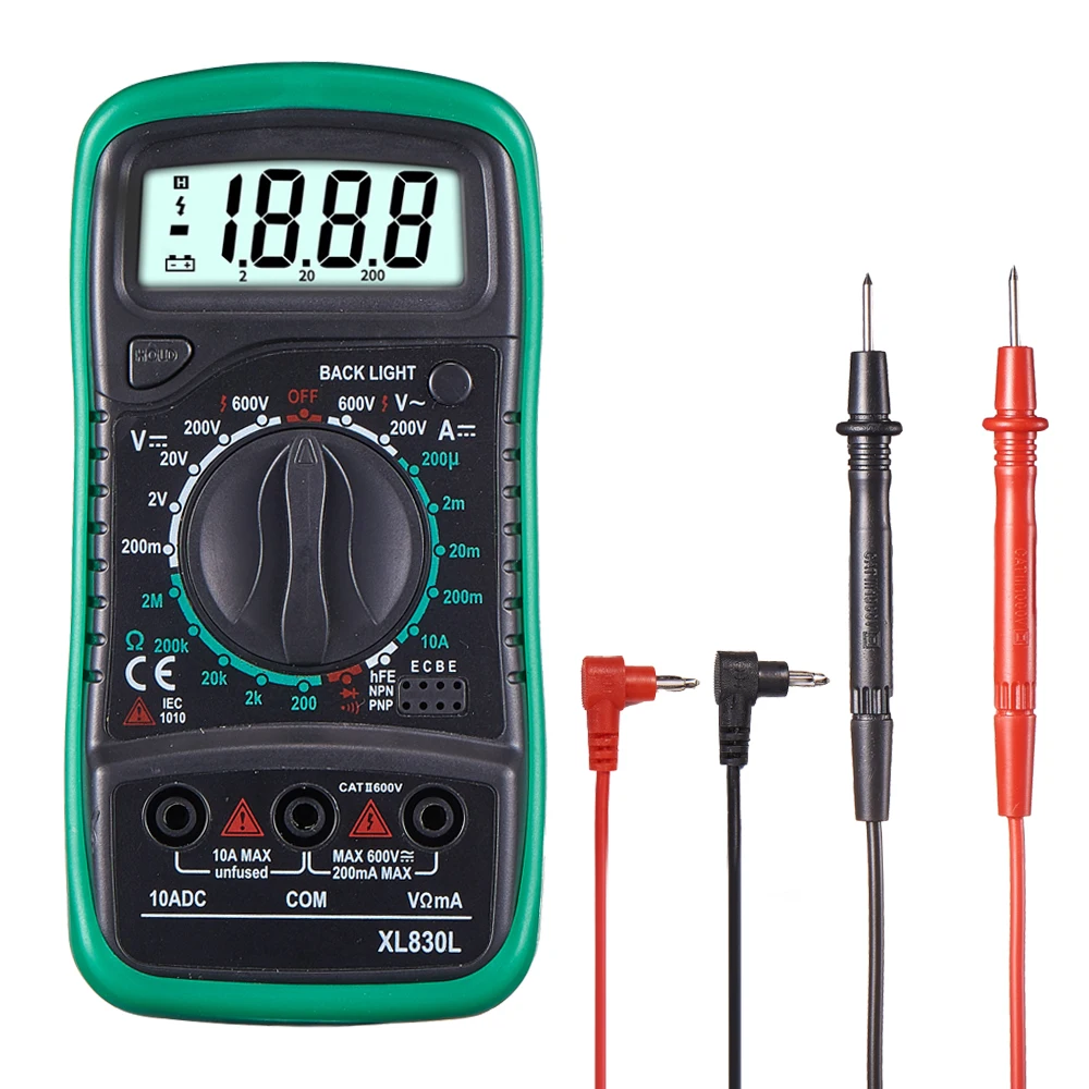 QHTITEC Multimeter Digital Portable Ammeter Automotive Electrical Transistor Peak True-RMS Tester Voltmeter Capacitance Meter
QHTITEC Multimeter Digital Portable Ammeter Automotive Electrical Transistor Peak True-RMS Tester Voltmeter Capacitance Meter