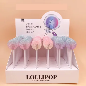 48pcs/box Creative Stationery Student Pen Crystal lolly Gel Pen Full Needle Black Ink water Pen School Office Supplies 0.5mm
48pcs/box Creative Stationery Student Pen Crystal lolly Gel Pen Full Needle Black Ink water Pen School Office Supplies 0.5mm