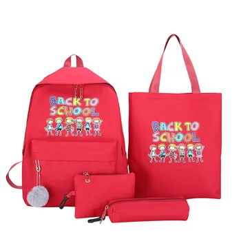 Cartoon Alphabet Student Backpack Casual Large Capacity Travel 4 Piece Set Travel Backpack Business Lady School Bag 0227 
Cartoon Alphabet Student Backpack Casual Large Capacity Travel 4 Piece Set Travel Backpack Business Lady School Bag 0227