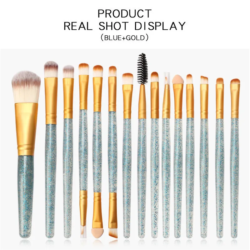 15 Pcs/set Nylon Fiber Shimmering Powder Handle Eye Shadow Brush Cosmetics Tool High Quality Cosmetic Brush Eye Makeup Brush 
15 Pcs/set Nylon Fiber Shimmering Powder Handle Eye Shadow Brush Cosmetics Tool High Quality Cosmetic Brush Eye Makeup Brush