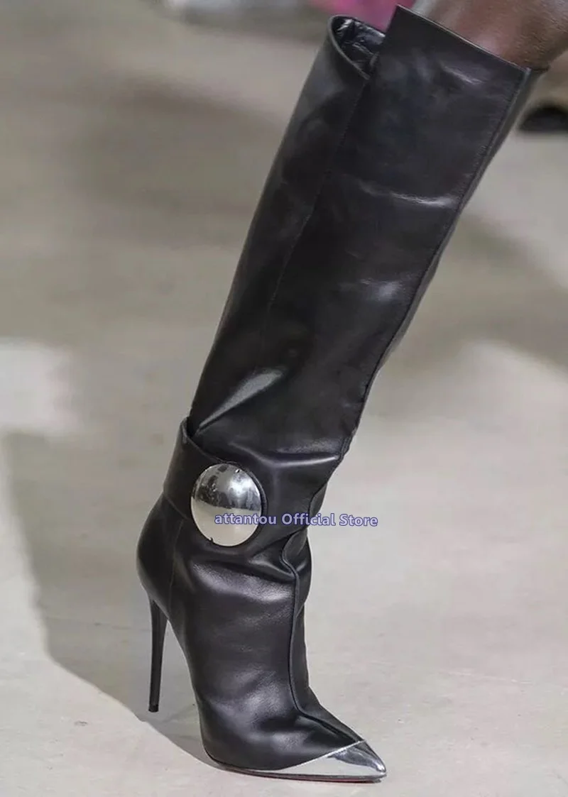 black slouch over the knee boots