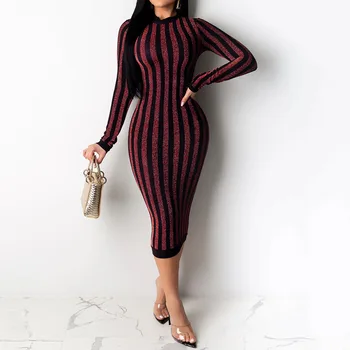 Long Sleeve Striped Bodycon Dress Women 2020 New Chic African Ladies Streetwear Midi Stretch Plus Size Female Tight Dresses
Long Sleeve Striped Bodycon Dress Women 2020 New Chic African Ladies Streetwear Midi Stretch Plus Size Female Tight Dresses