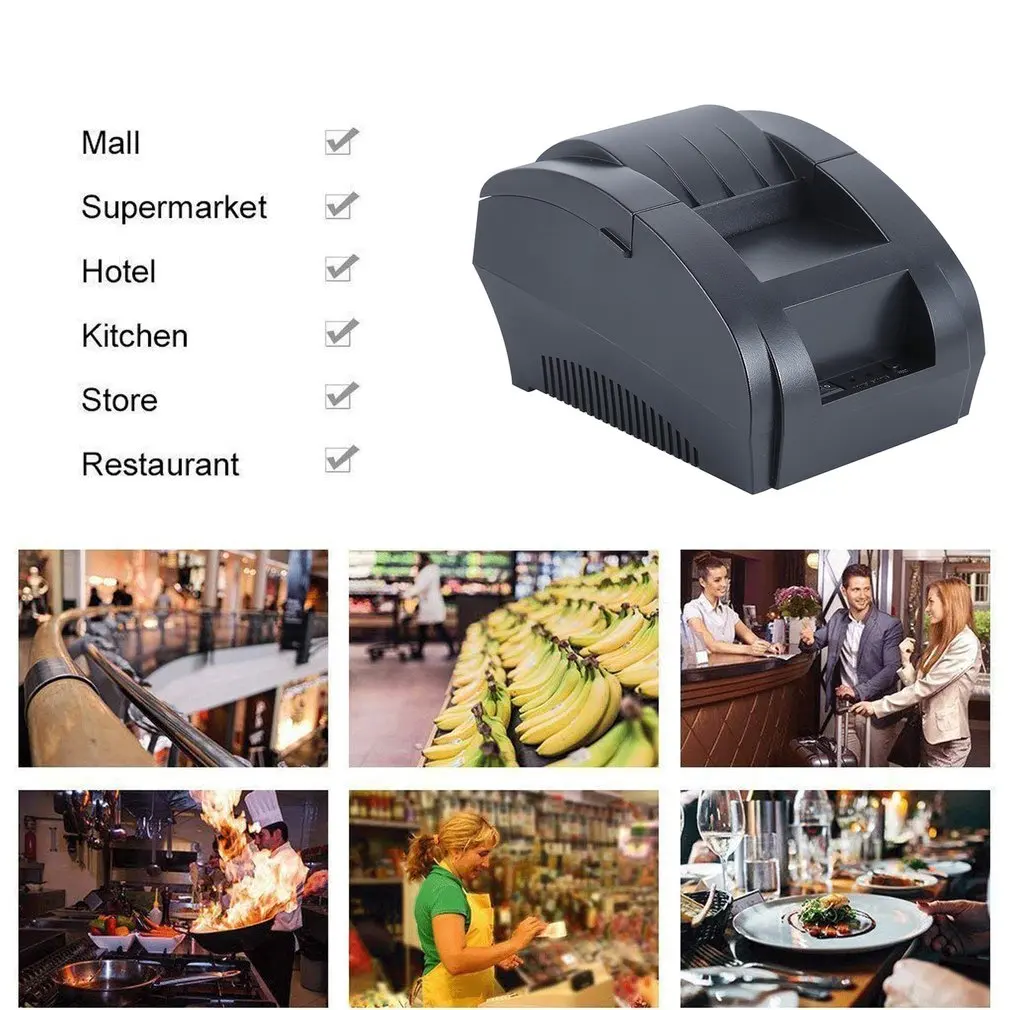 58mm Mini Thermal Printer USB Printing Receipt Printing Convenient POS-5890K Portable Wireless Printer
58mm Mini Thermal Printer USB Printing Receipt Printing Convenient POS-5890K Portable Wireless Printer