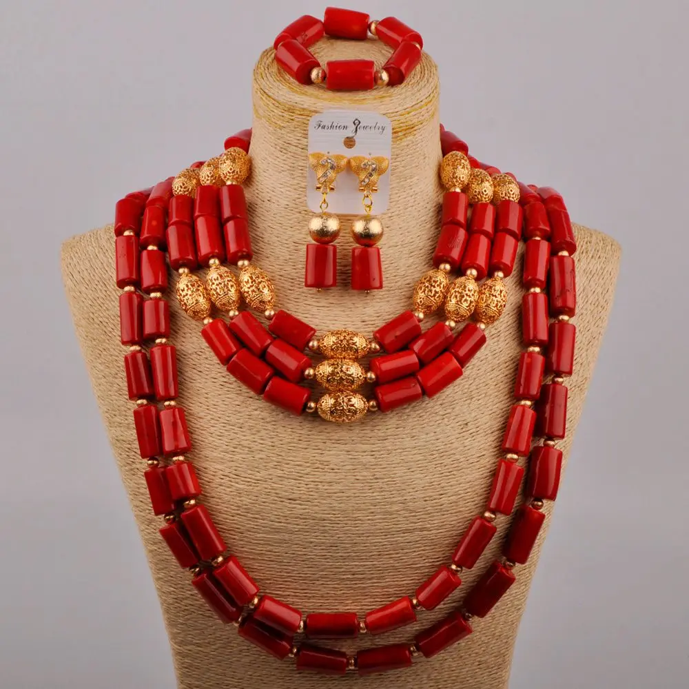 Gorgeous Red Coral Necklace Costume African Jewelry Set Coral Beads Nigerian Wedding Bridal Set
Gorgeous Red Coral Necklace Costume African Jewelry Set Coral Beads Nigerian Wedding Bridal Set