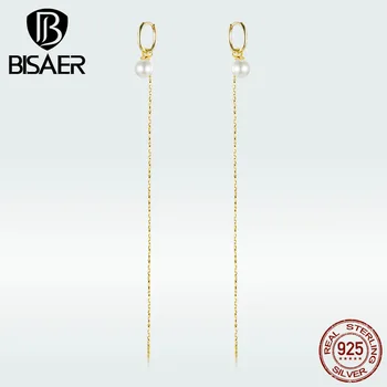 BISAER Fashion 925 Sterling Silver Long Chain Tassel Stud Earrings Women Freshwater Pearl Luxury Jewelry Tassel Earrings GAE325
BISAER Fashion 925 Sterling Silver Long Chain Tassel Stud Earrings Women Freshwater Pearl Luxury Jewelry Tassel Earrings GAE325