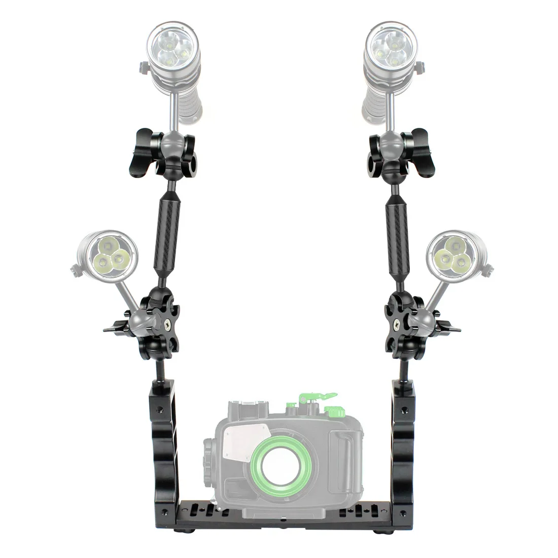 PULUZ PU3041 100M Underwater Diving Tray Stabilizer Metal Handle with Dual Ball Clamp Floating Magic Arm for DSLR Video Light
PULUZ PU3041 100M Underwater Diving Tray Stabilizer Metal Handle with Dual Ball Clamp Floating Magic Arm for DSLR Video Light