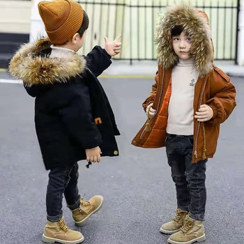 Children Clothing Winter Fur Collar Jacket Size For Girls Boys 12 10 8 6 4 Years Warm Hooded Thick Cotton Padded 2 Colors Parkas
Children Clothing Winter Fur Collar Jacket Size For Girls Boys 12 10 8 6 4 Years Warm Hooded Thick Cotton Padded 2 Colors Parkas