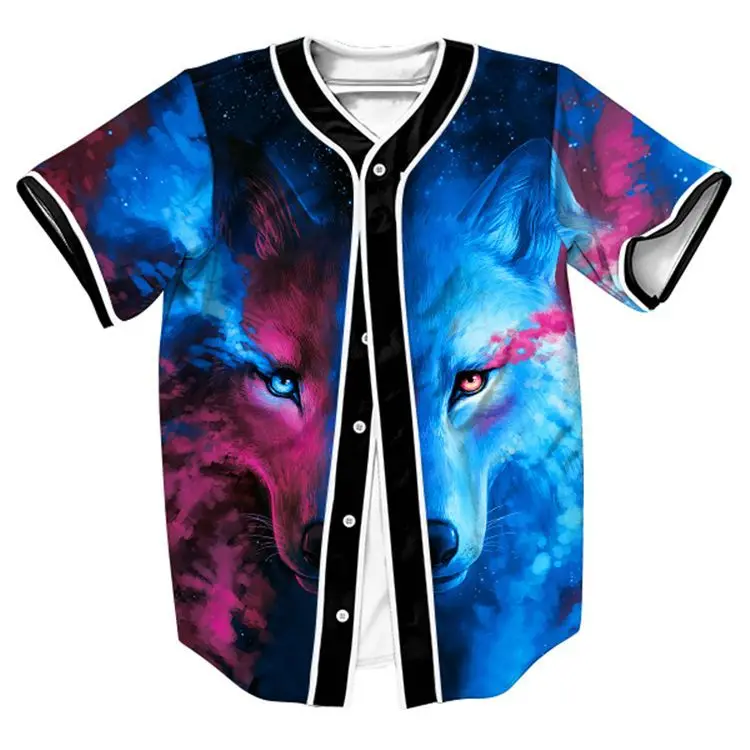 New 3D Print Wolf Lion Galaxy Jersey Overshirt Baseball Shirts Single Breasted Buttons Men T-shirt Tee Summer Hip Hop Streetwear 
New 3D Print Wolf Lion Galaxy Jersey Overshirt Baseball Shirts Single Breasted Buttons Men T-shirt Tee Summer Hip Hop Streetwear