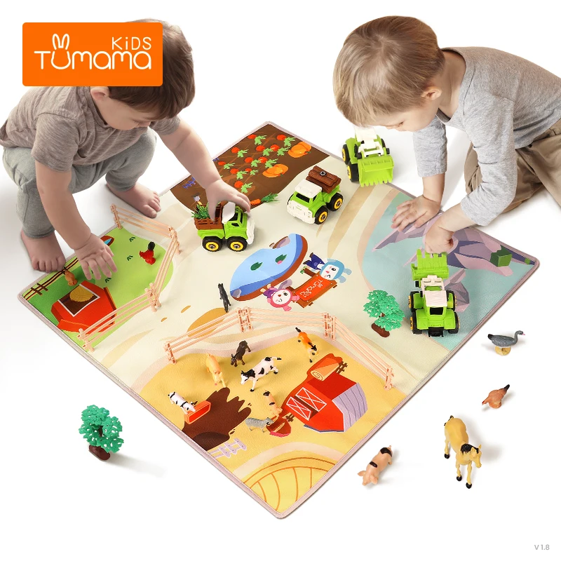 TUMAMA Kids Educational Realistic Farmer Life Toy Car Toy with Activity Play Mat Poultry Vegetables Tree Fence Gifts Sets
TUMAMA Kids Educational Realistic Farmer Life Toy Car Toy with Activity Play Mat Poultry Vegetables Tree Fence Gifts Sets
