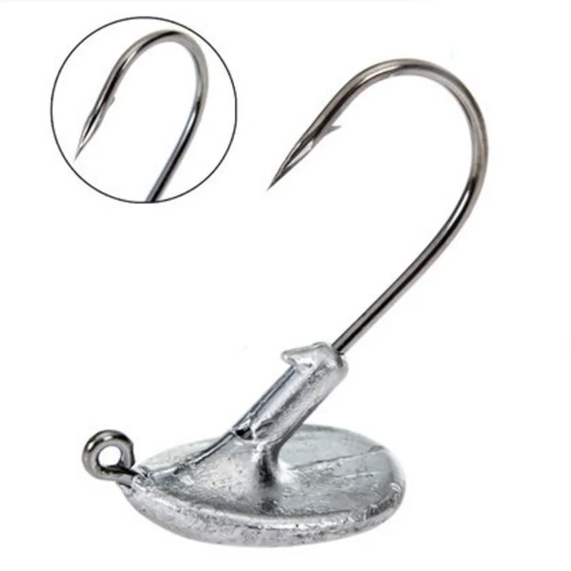 5/10pcs Lead Jig Head Fishing Hook Crank hook Worm Soft Lure Anti-hanging Grass Barbed Hook for Carp Fishing Accessories
5/10pcs Lead Jig Head Fishing Hook Crank hook Worm Soft Lure Anti-hanging Grass Barbed Hook for Carp Fishing Accessories