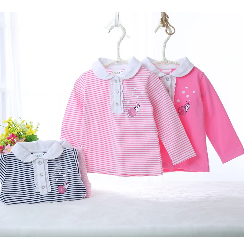 Girls t-shirt peter pan collar children clothes baby summer t shirt girls short sleeves cotton kids clothes multi stripes top
Girls t-shirt peter pan collar children clothes baby summer t shirt girls short sleeves cotton kids clothes multi stripes top