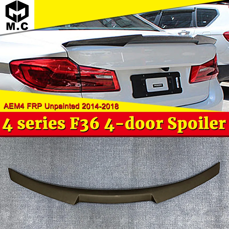 F36 Spoiler Wing High Kick M4 Style FRP Unpainted For BMW 4-Series 4-Door Hard Top 420i 428i 430 435 Trunk Wings Spoiler 2014-18
F36 Spoiler Wing High Kick M4 Style FRP Unpainted For BMW 4-Series 4-Door Hard Top 420i 428i 430 435 Trunk Wings Spoiler 2014-18