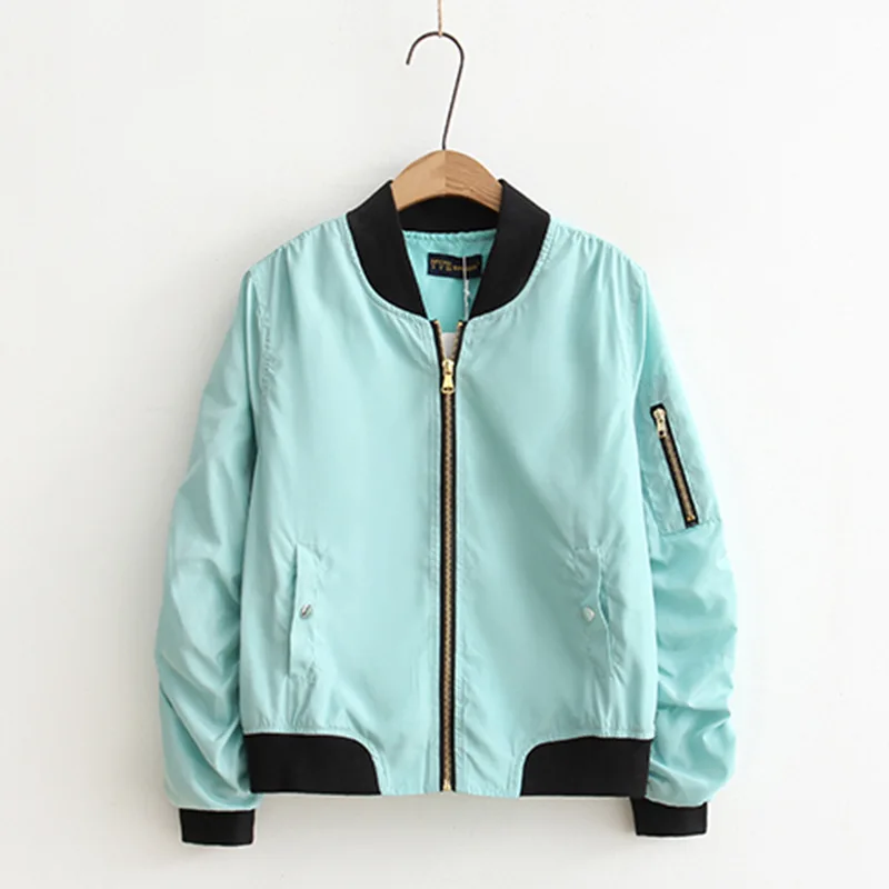 S7863 Autumn New Style Versatile Solid Color Slimming Stand Collar Pleated Long Sleeve Zipper Baseball Uniform Jacket WOMEN'S Co
S7863 Autumn New Style Versatile Solid Color Slimming Stand Collar Pleated Long Sleeve Zipper Baseball Uniform Jacket WOMEN'S Co