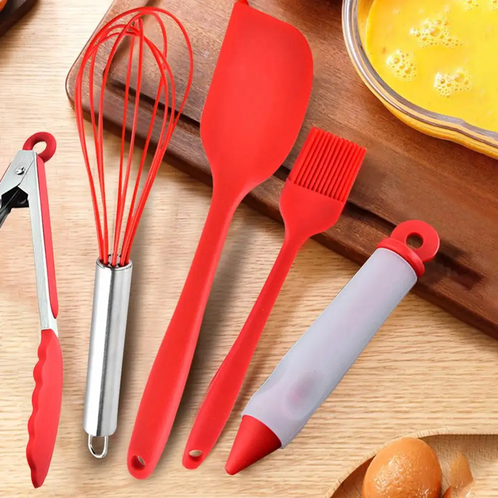 5pcs Silicone High Temperature Resistant Kitchenware Non-stick Pot Set Kitchen Tools Baking Utensils
5pcs Silicone High Temperature Resistant Kitchenware Non-stick Pot Set Kitchen Tools Baking Utensils