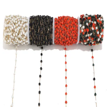 1 Meter Handmade Teardrop Glass Beads Gold Chains for Necklaces Bracelets Anklet Making Stainless Steel DIY Jewelry Findings 
1 Meter Handmade Teardrop Glass Beads Gold Chains for Necklaces Bracelets Anklet Making Stainless Steel DIY Jewelry Findings