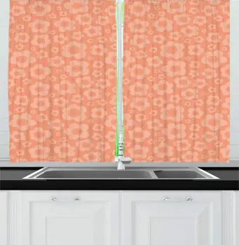 Salmon and Peach Peach Kitchen Curtains Spring Inspired Monochromatic Pastel Design of Simple Flower Petals and Dots for Kitchen
Salmon and Peach Peach Kitchen Curtains Spring Inspired Monochromatic Pastel Design of Simple Flower Petals and Dots for Kitchen