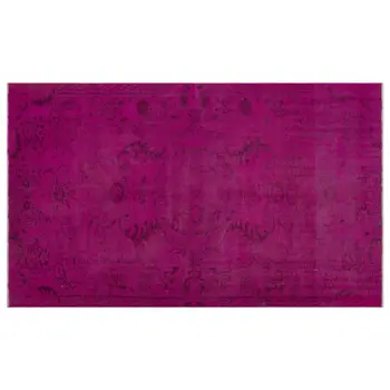 Handmade Fuchsia Vintage Overdyed Turkish Area Rug 169x281 Cm-5'7''X9'3'' 
Handmade Fuchsia Vintage Overdyed Turkish Area Rug 169x281 Cm-5'7''X9'3''