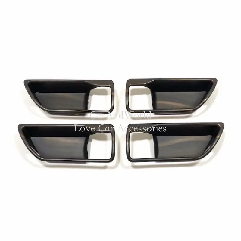 

ABS Carbon Fiber Interior Door Bowl Cover Handle Frame Trims For Toyota Highlander Kluger XU70 2021 2022 Car Accessories