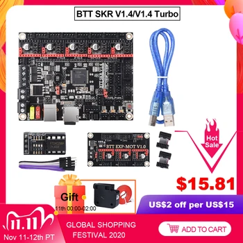 BIGTREETECH SKR V1.4 SKR V1.4 Turbo Control Board TMC2209 TMC2208 uart EEPROM V1.0 3D Printer Parts For CR-10 Printer MKS SGEN
BIGTREETECH SKR V1.4 SKR V1.4 Turbo Control Board TMC2209 TMC2208 uart EEPROM V1.0 3D Printer Parts For CR-10 Printer MKS SGEN